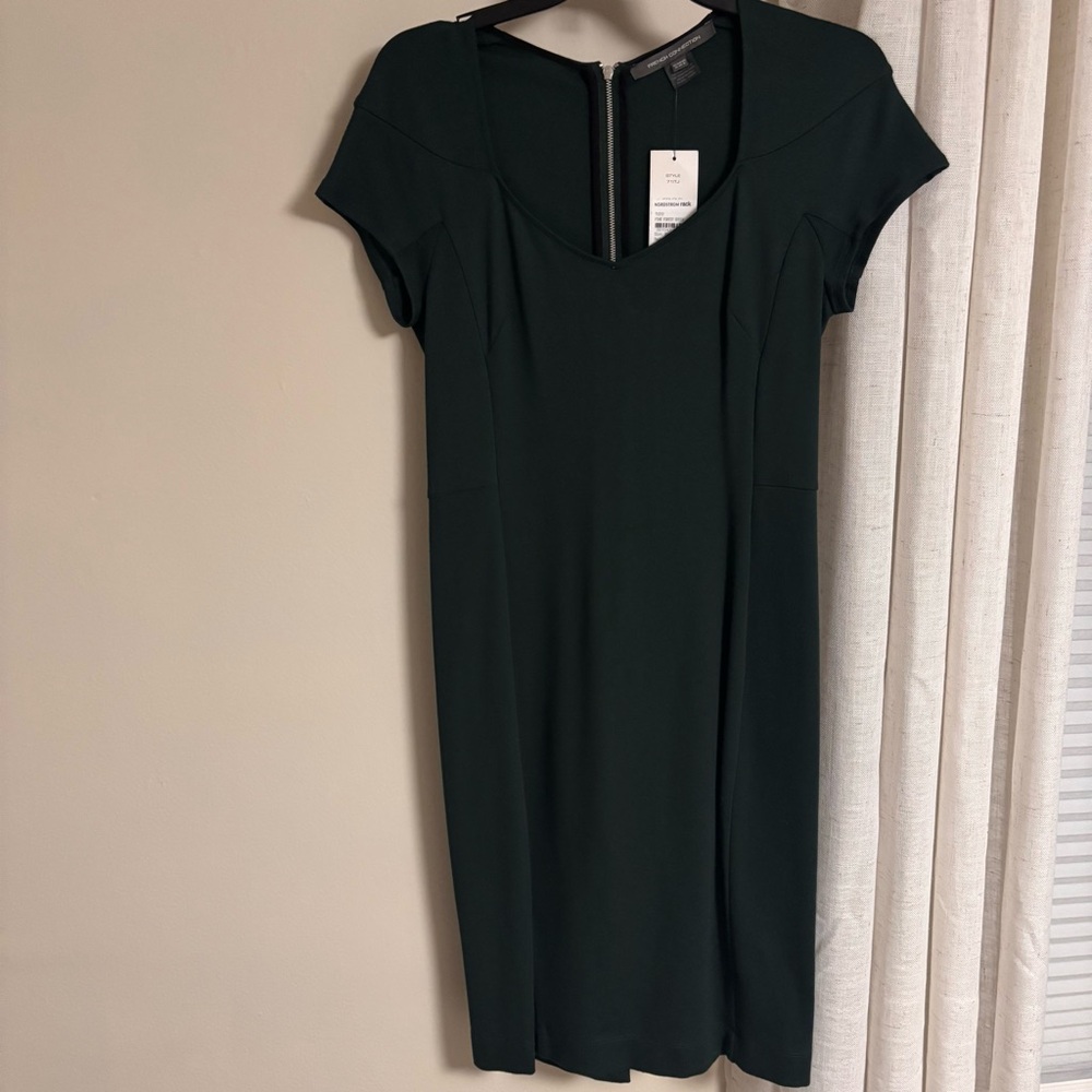 French Connection Black Dress Scoop Neck Short Sleeve